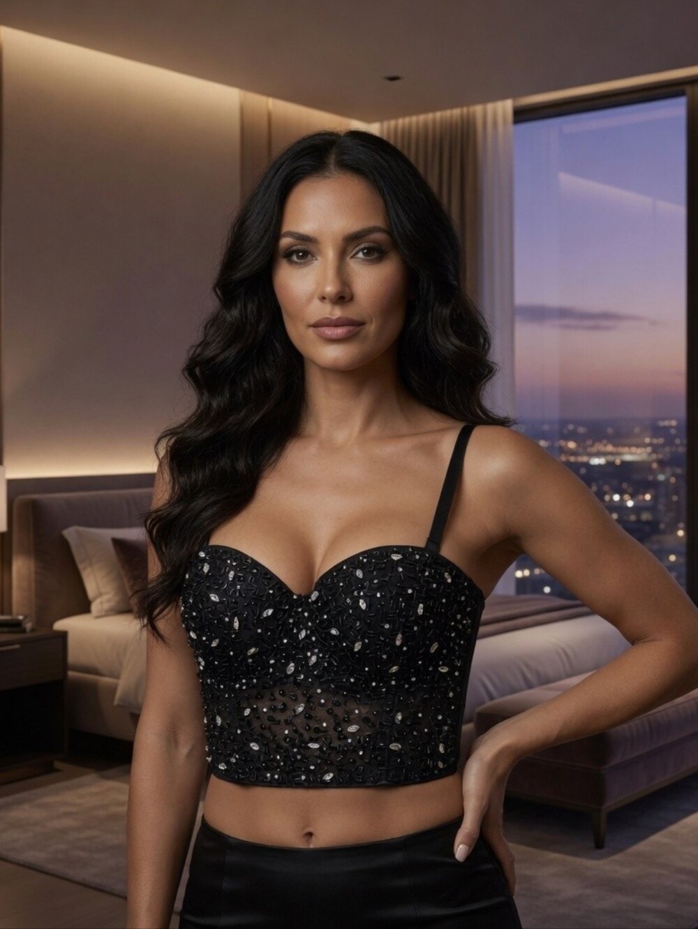 Bra top sequined